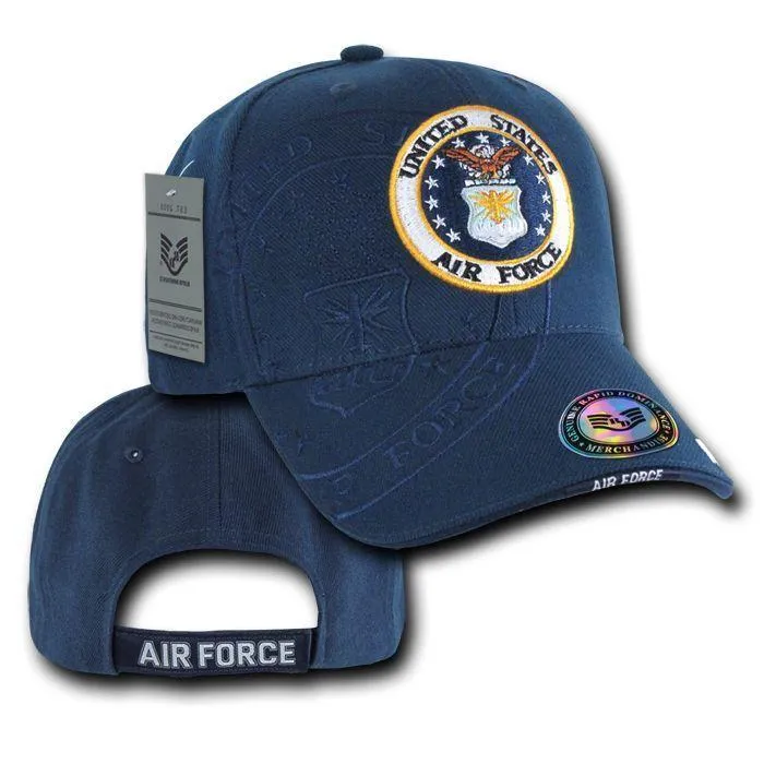 1 Dozen Shadow Embroidery US Military Vet Army Air Force Navy Marines Hats Caps