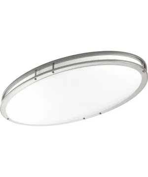 1-Light 18" LED Oval Flush Mount Brushed Nickel