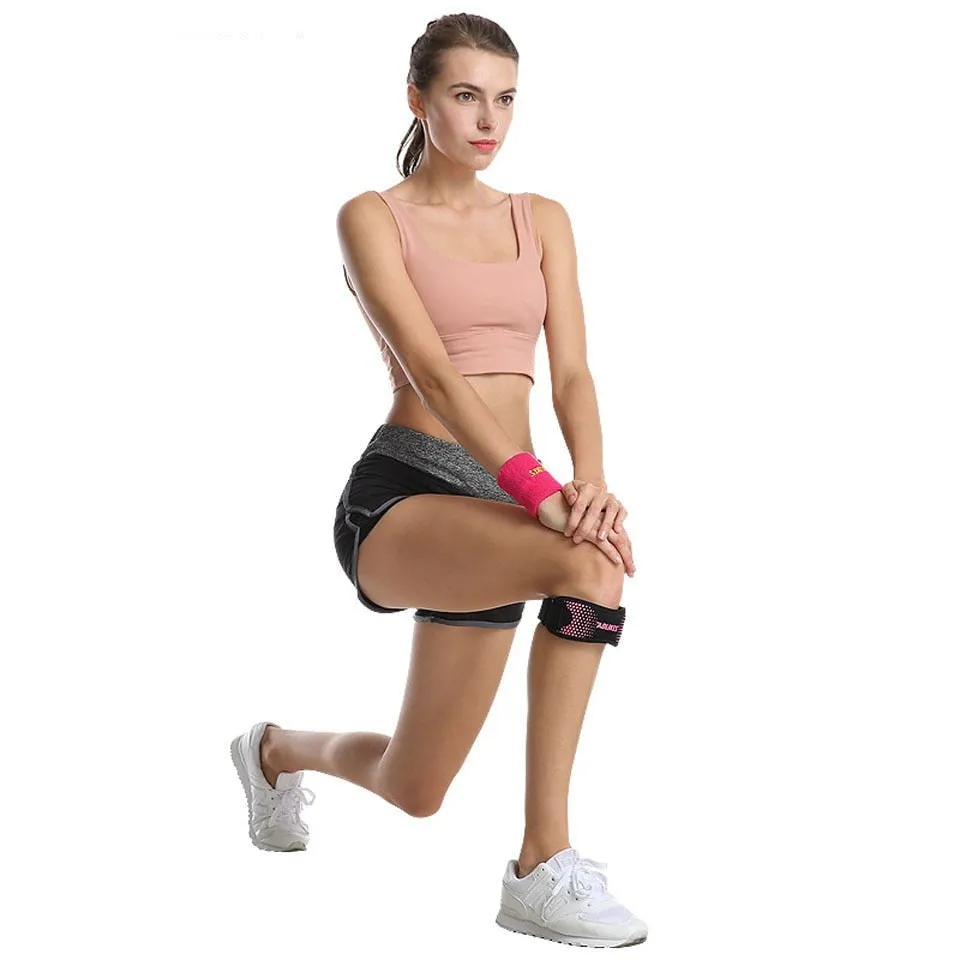 1 Piece Adjustable Knee Pad Knee Pain Relief Patella Stabilizer Brace Support for Hiking Soccer Basketball Running  Sport