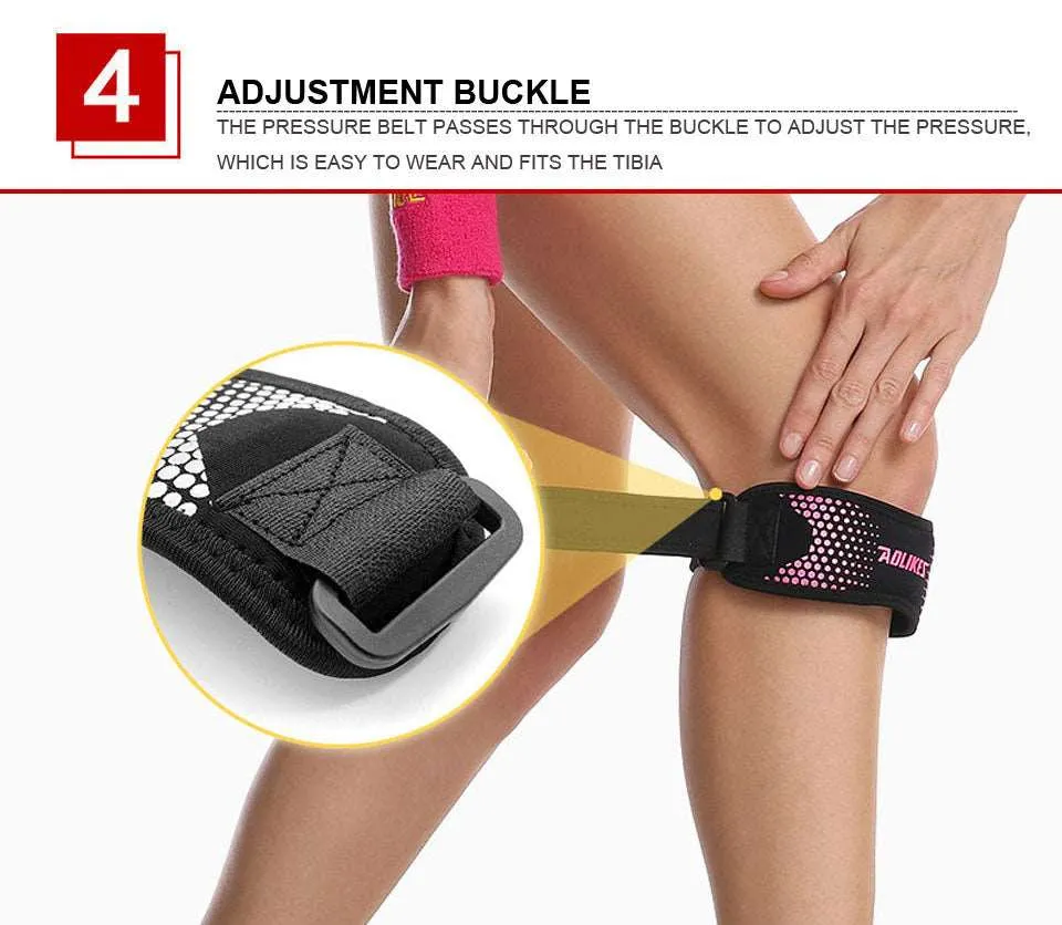 1 Piece Adjustable Knee Pad Knee Pain Relief Patella Stabilizer Brace Support for Hiking Soccer Basketball Running  Sport