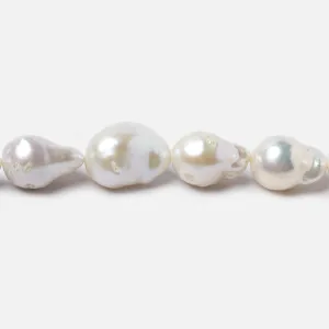 10-12mm Cream Ultra Baroque Freshwater Pearls 16 inch 28 pieces AA