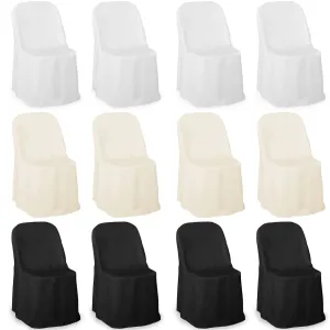 10 Elegant Wedding/Party Folding Chair Covers - Polyester Cloth