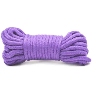 10 Metres Cotton Purple Soft Feel Bondage Rope for Bdsm Couples