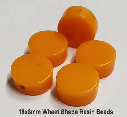 10 Pcs Pack Size about 18x8mm Wheel Shape Resin Beads Limited Quantity