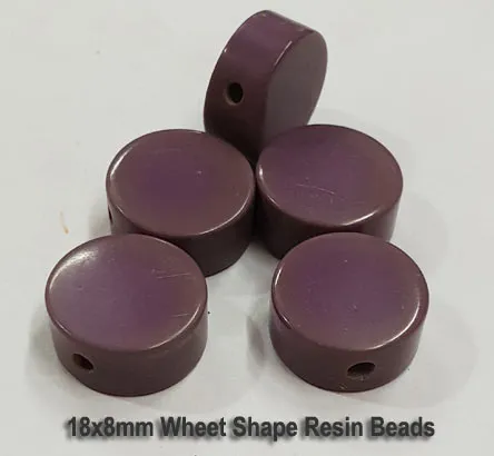 10 Pcs Pack Size about 18x8mm Wheel Shape Resin Beads Limited Quantity