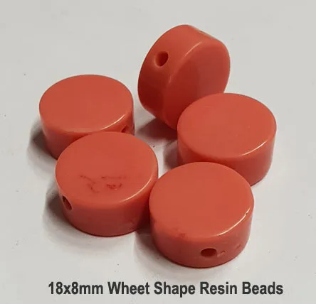 10 Pcs Pack Size about 18x8mm Wheel Shape Resin Beads Limited Quantity