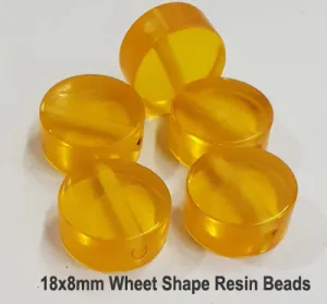 10 Pcs Pack Size about 18x8mm Wheel Shape Resin Beads Limited Quantity