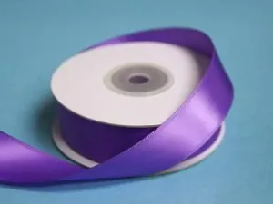 10 Yards 7/8" DIY Purple Wired Satin Ribbon For Craft Dress Wedding