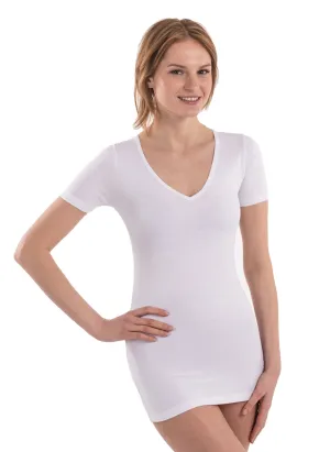 100% Bamboo Women's Short Sleeve V-Neck