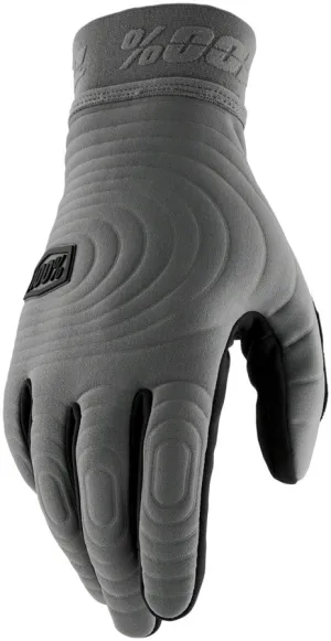 100% Brisker Xtreme Gloves - Charcoal, Full Finger, Men's, 2X-Large