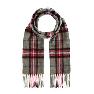 100% Cashmere Scarf Made In Scotland Grey Classic