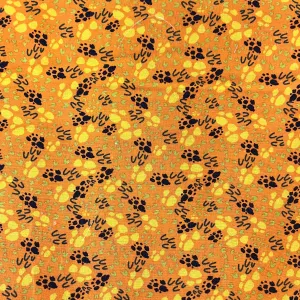 100% Cotton - Animal Texture Orange - £6.00 Per Metre - Sold by Half Metre