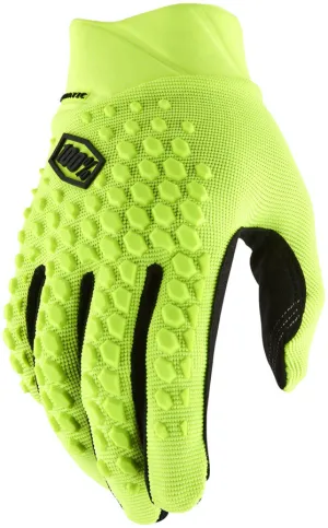 100% Geomatic Gloves - Flourescent Yellow, Full Finger, Men's, Large