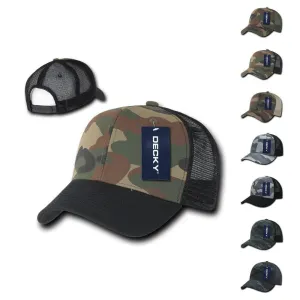 100 Lot Army Camouflage Camo Curve Bill Trucker Hats Caps Wholesale Lots