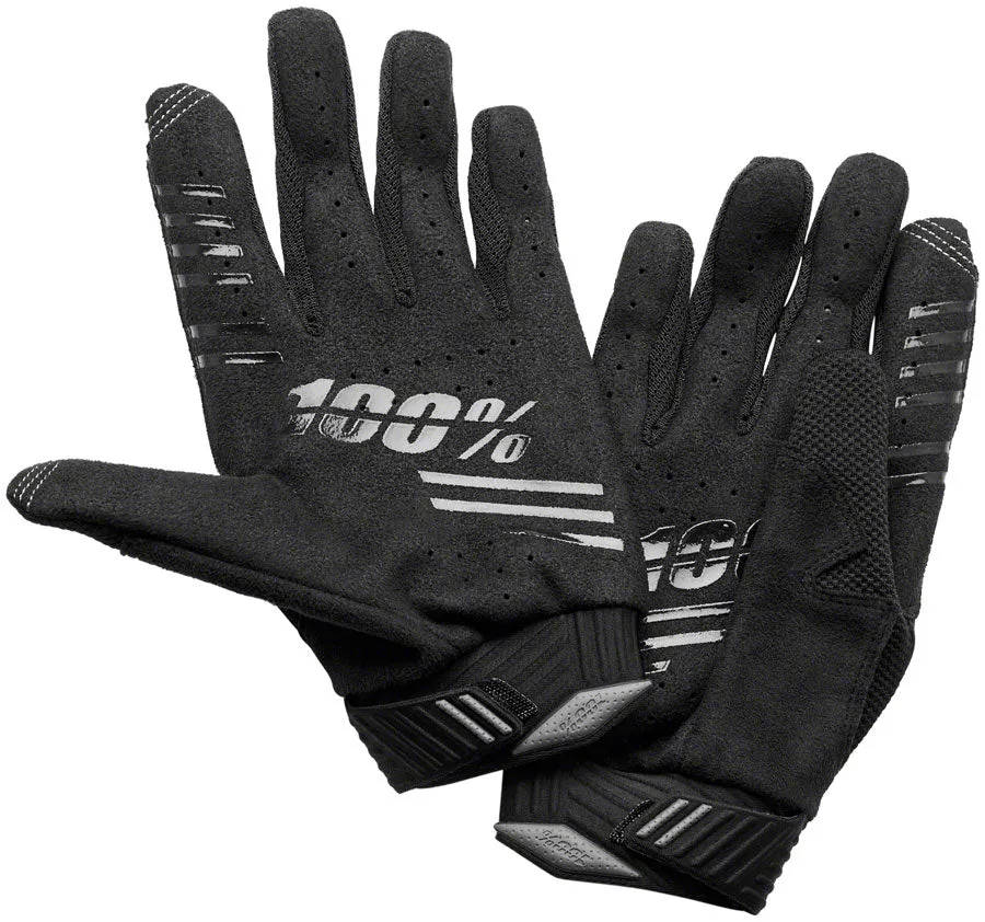 100% R-Core Gloves - Black, Full Finger, Men's, Small