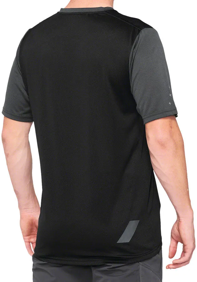 100% Ridecamp Jersey - Charcoal/Black, X-Large