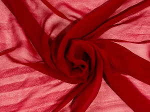 100% Silk Chiffon 45" Wine Red