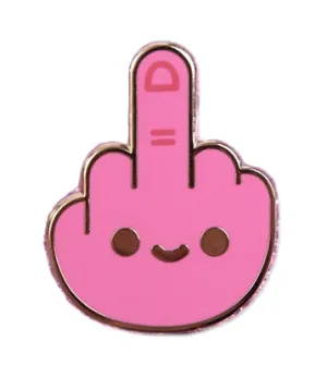 100% SOFT MIDDLE FINGER ENAMEL PIN