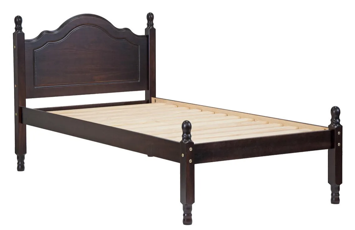 100% Solid Wood Reston Twin Bed, Java