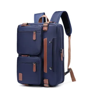 10001 Business Computer Backpack Multifunctional Simple Waterproof Nylon Travel Backpack, Size: 15.6 inch(Royal Blue)