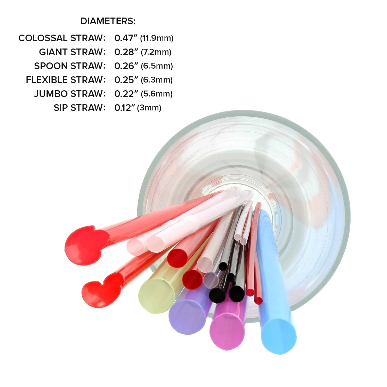 10.25" Individually Wrapped Jumbo Spoon Straws, Case of 5,400