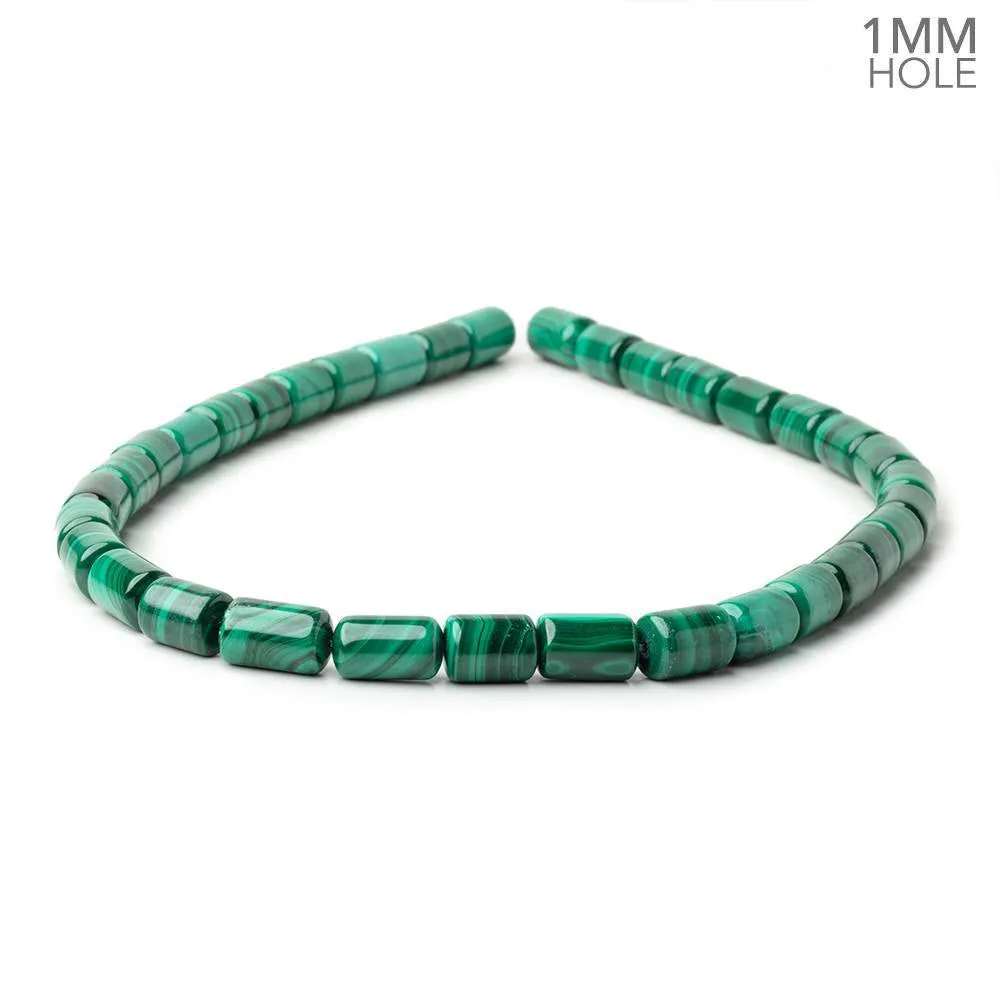 10.5-13.5mm Malachite Plain Tube Beads 14.5 inch 32 pieces 1mm Hole