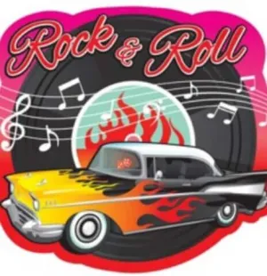 10.5" Rock-n-roll Classic 50's Theme Party Cutout