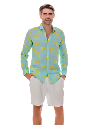 106 linen men shirts resort palms collection