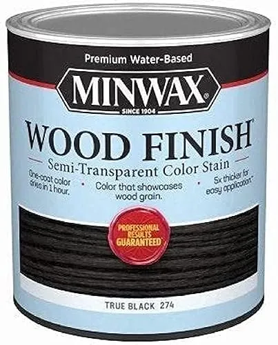 108500000 Wood Finish Stain, Water-Based, Semi-Transparent, True Black, 1-Qt. - Quantity 44