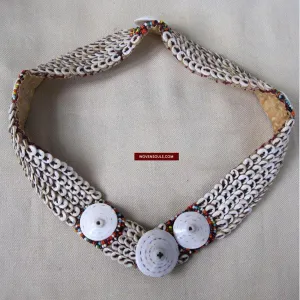 1098 SOLD Antique Maloh Belt Sash with Cowries &  Beads