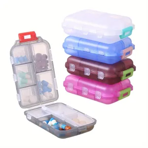 10Grid Portable Pill Box for Travel  Organizer Container