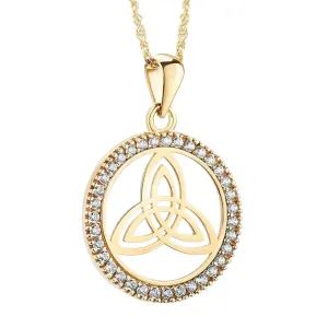 10K Gold Trinity Knot Necklace