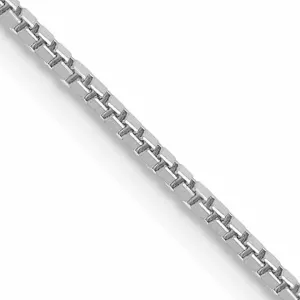 10k White Gold Box Chain 1MM