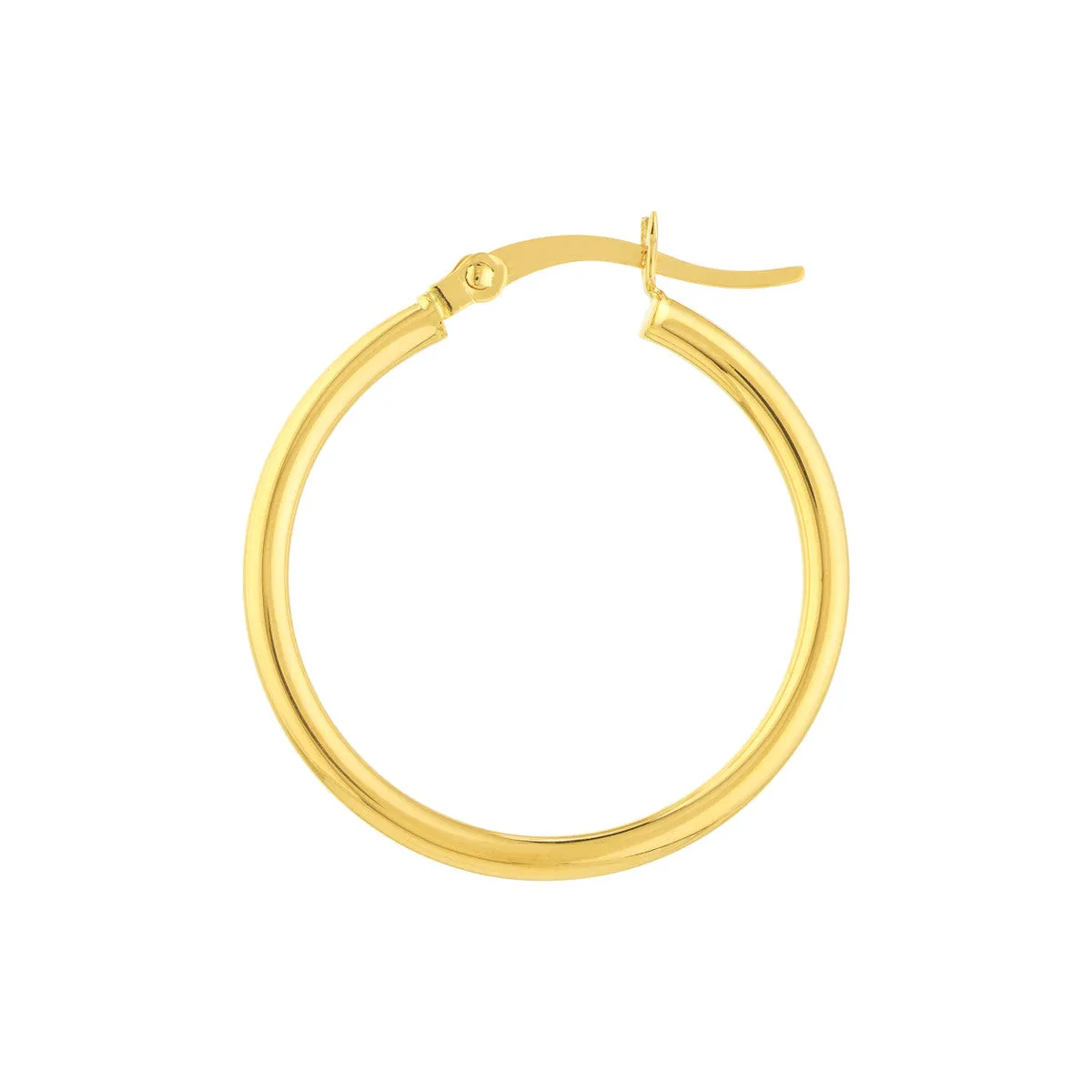 10K Yellow Gold 2x25mm Hoops