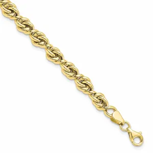 10k Yellow Gold Polished Fancy Link Bracelet