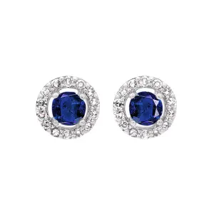 10KT White Gold & Diamond Classic Book Price Point Fashion Earrings  - 1/10 ctw