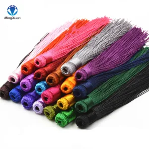 10pcs/lot 12CM Mixed Cotton Silk Tassels Earrings Charm Pendant Satin Tassels for DIY Jewelry Making Findings Materials