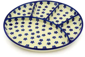 10" Divided Dish - Daisy Dots