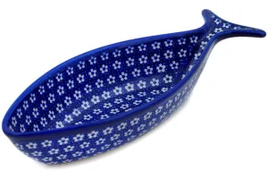 10" Fish Shaped Platter - Azul Garden