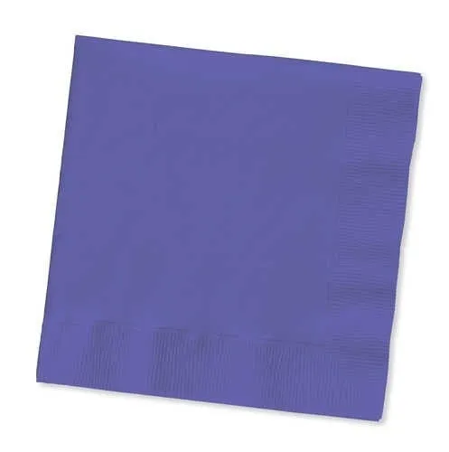 10" X 10" Purple Beverage Napkins (Bulk Pack)