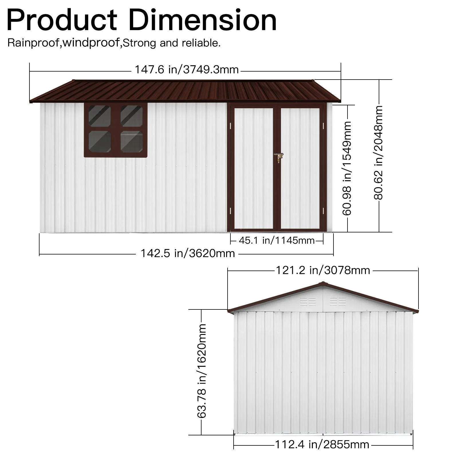 10'x12' Garden Sheds Outdoor Storage Sheds With Window