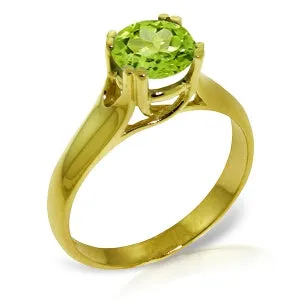 1.1 Carat 14K Solid Yellow Gold Adequate Desire Peridot Ring