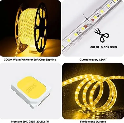 110V High-Priced LED Strip 6500K/3000K White Proselect Strip 430Lumens/M