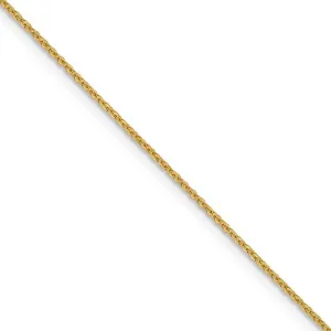 1.1mm 14k Yellow Gold Solid Flat Cable Chain Necklace