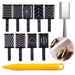 11Pcs Set - Nail Art Cat Eye Magnetic Rods