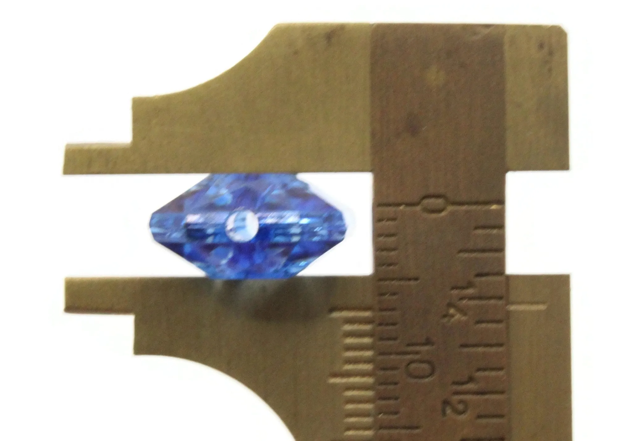 12 18mm Blue Acrylic Gems - Rectangle Jewel Beads