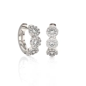 1/2 ctw Round Lab Grown Diamond Huggie Hoop Earrings