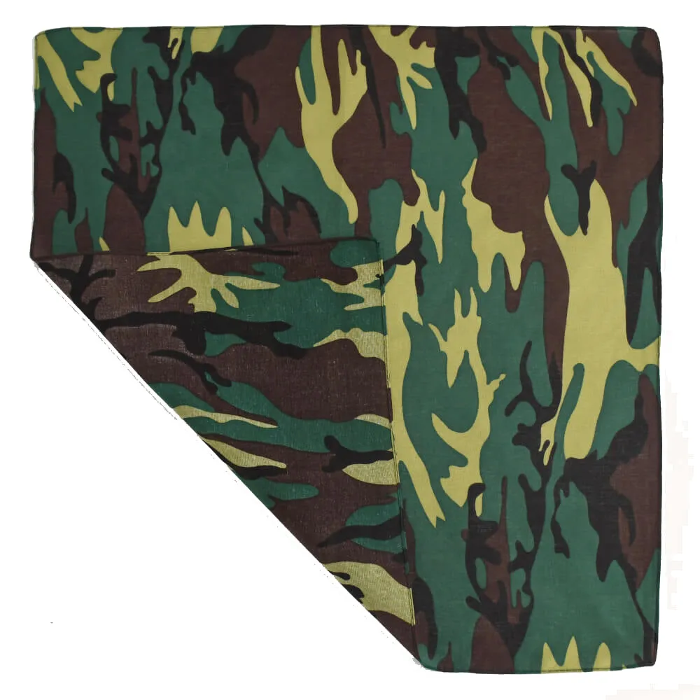 12 Pack Cotton Camouflage Print Outdoor Riding Sports Mountaineering Dress Up Sweat-absorbing Sunscreen Blocks