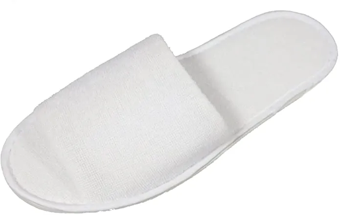 12-Pairs/ Disposable Cotton Spa Slippers - Open Toes