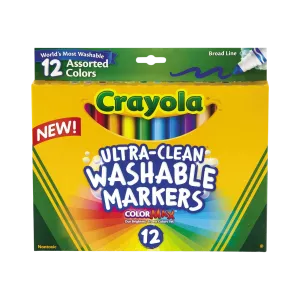 12 Ultra-Clean Washable Markers